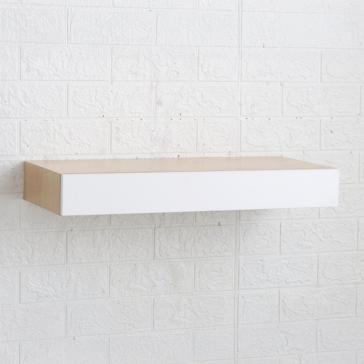 JUST HOME COLLECTION - Repisa Cajón MDF 2 Nivel(es) 60x8x24 cm Blanco/Café