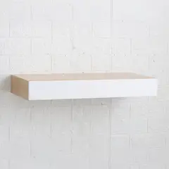 JUST HOME COLLECTION - Repisa 2 Nivel(es) 60x8x24 cm Blanco/Café