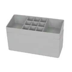 JUST HOME COLLECTION - Set organizador multiuso apilable gris