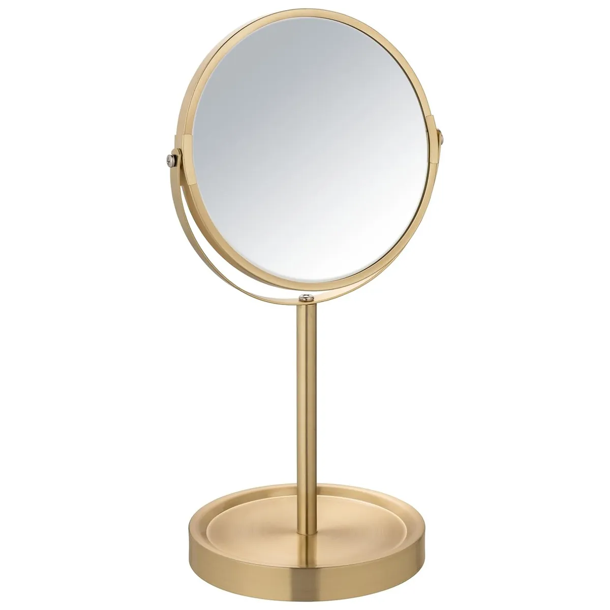 WENKO - Espejo Baño Forma Redonda 15x35 cm Dorado Alata