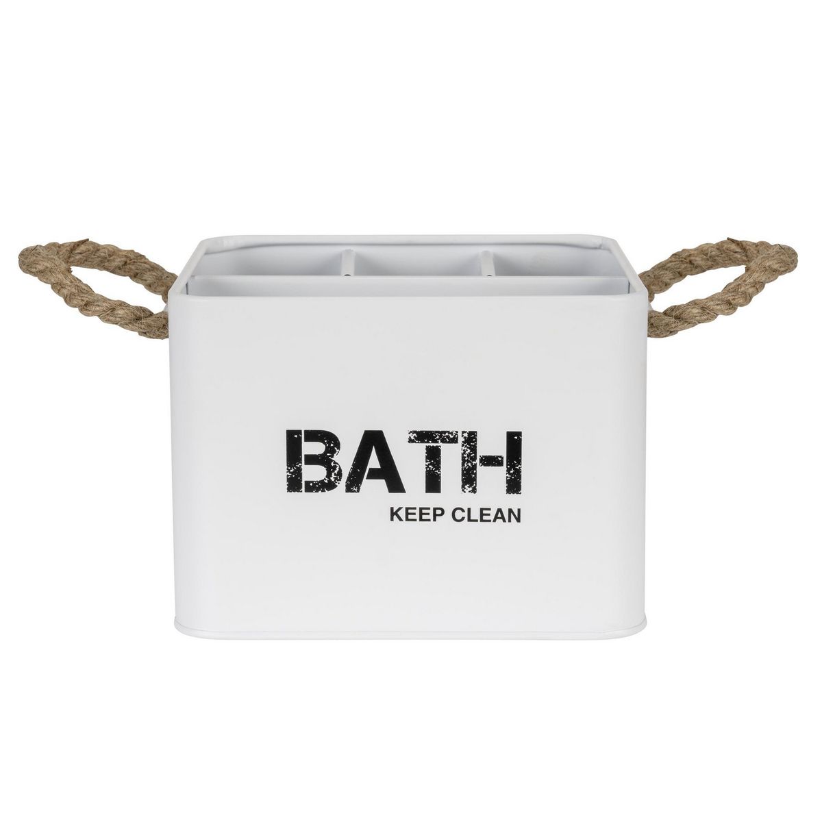 WENKO - Organizador de Baño 4 Compartimentos 19x12.5x13 cm Blanco