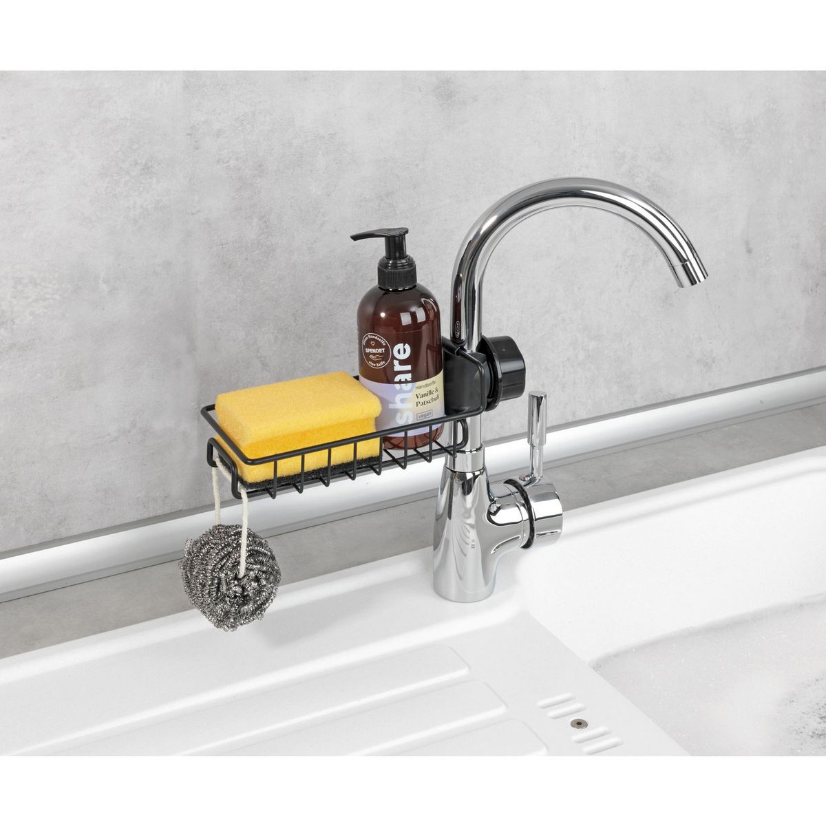 WENKO - Organizador de fregadero Ohio negro