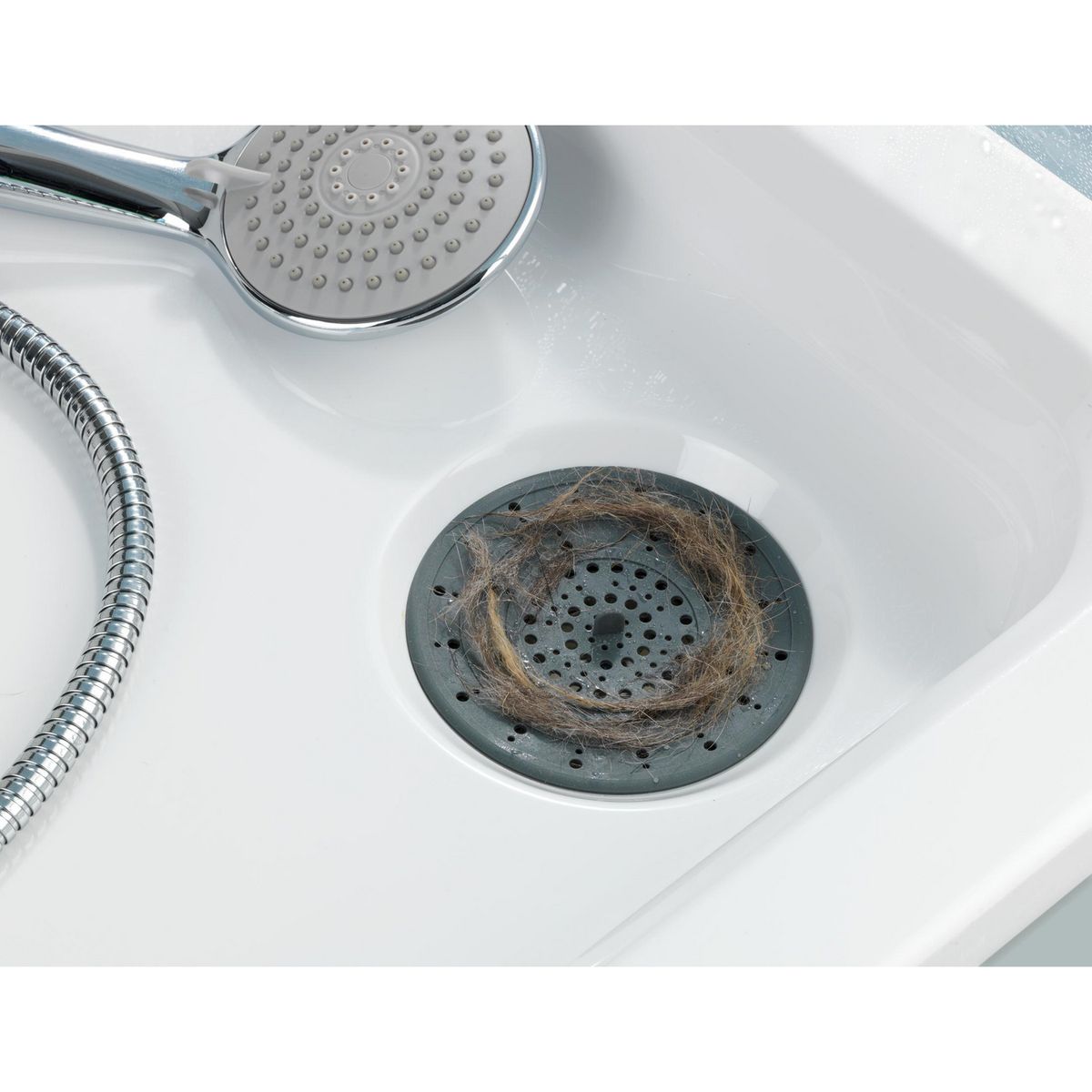 WENKO - Filtro de Desagüe 12x0.3x0.3 cm Gris