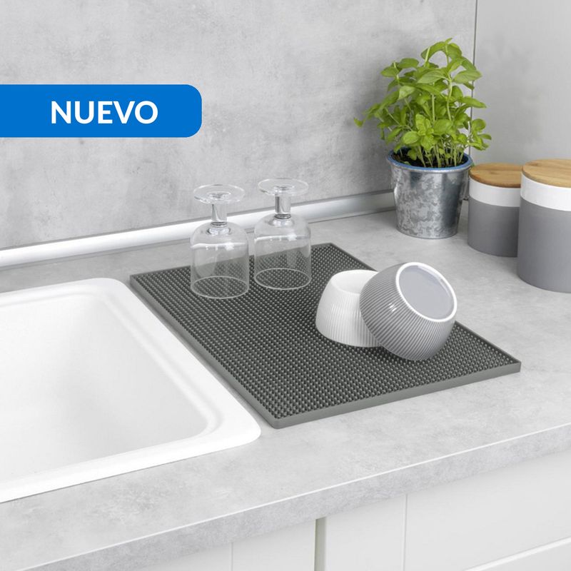 WENKO - Alfombrilla para Escurrir 40x1x30 cm Gris