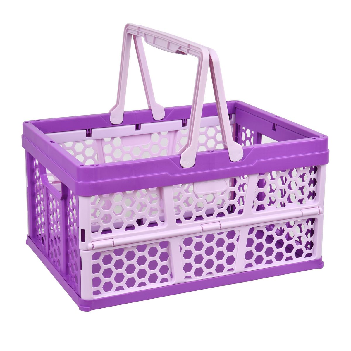 JUST HOME COLLECTION - Canasta plegable 45x33,3x25 cm violeta