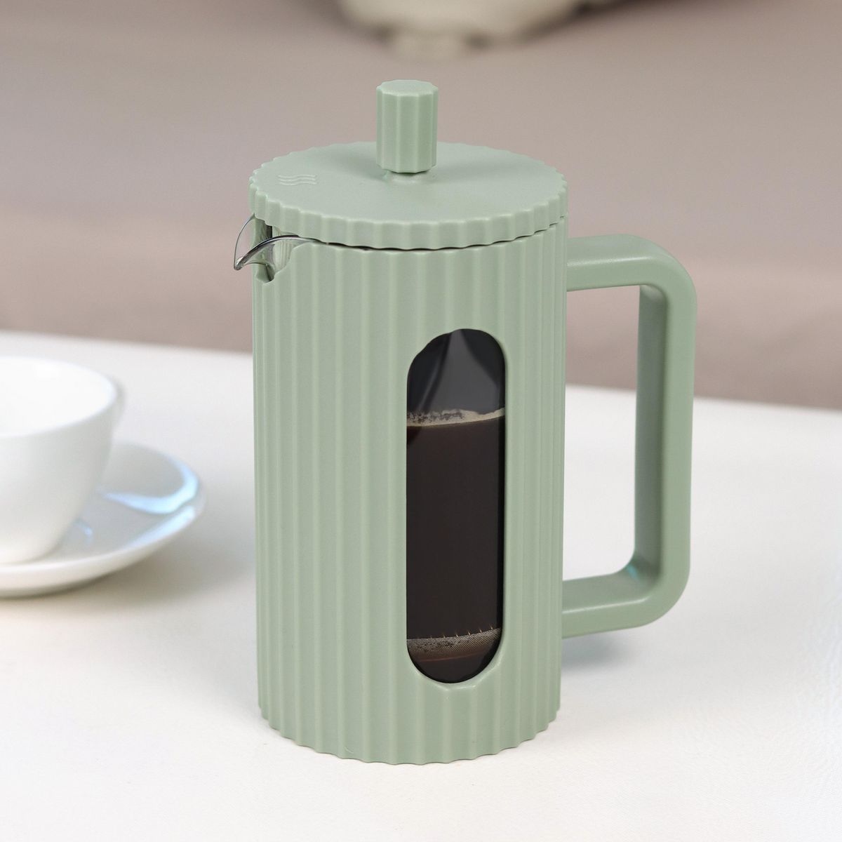 JUST HOME COLLECTION - Cafetera Prensa Vidrio 600 ml Verde