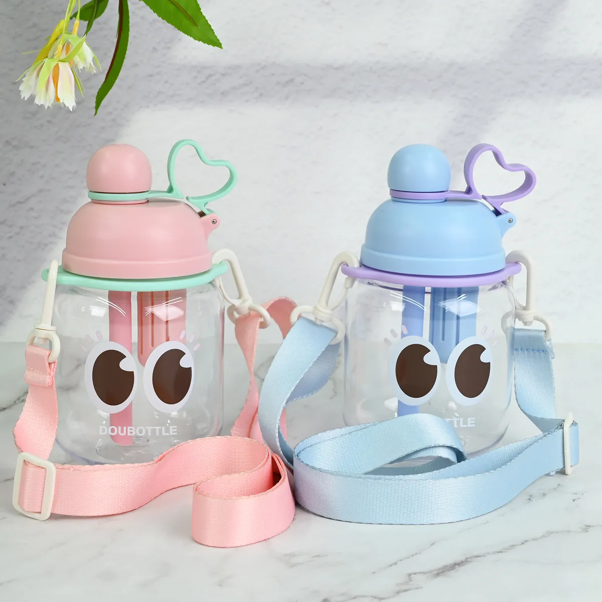 JUST HOME COLLECTION - Botella 800 ml con Tira Tela Rosa