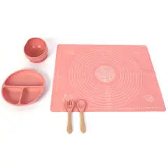 JUST HOME COLLECTION - Set Alimentación Silicona Rosa