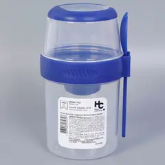 JUST HOME COLLECTION - Vaso Ensalada 310/560 ml con Cuchara Azul