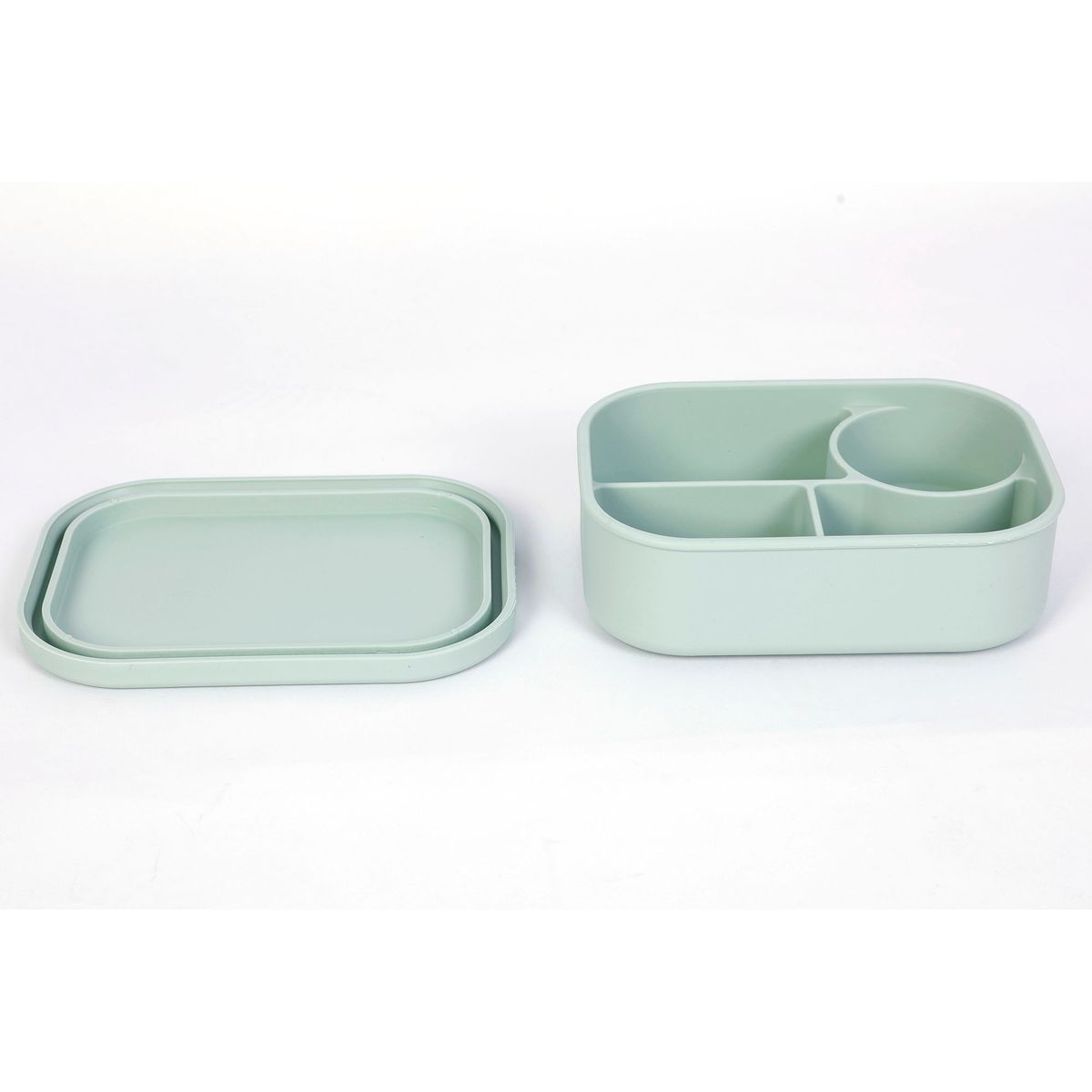 JUST HOME COLLECTION - Contenedor de Alimento con Division Silicona 700 ml