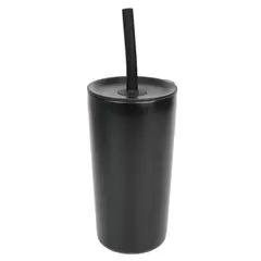 JUST HOME COLLECTION - Vaso con Bombilla 530 ml Negro