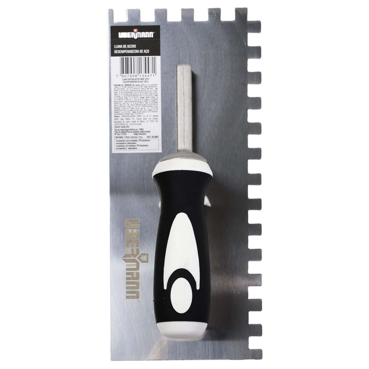 UBERMANN - Llana Dentada Acero Inoxidable 10x10 cm