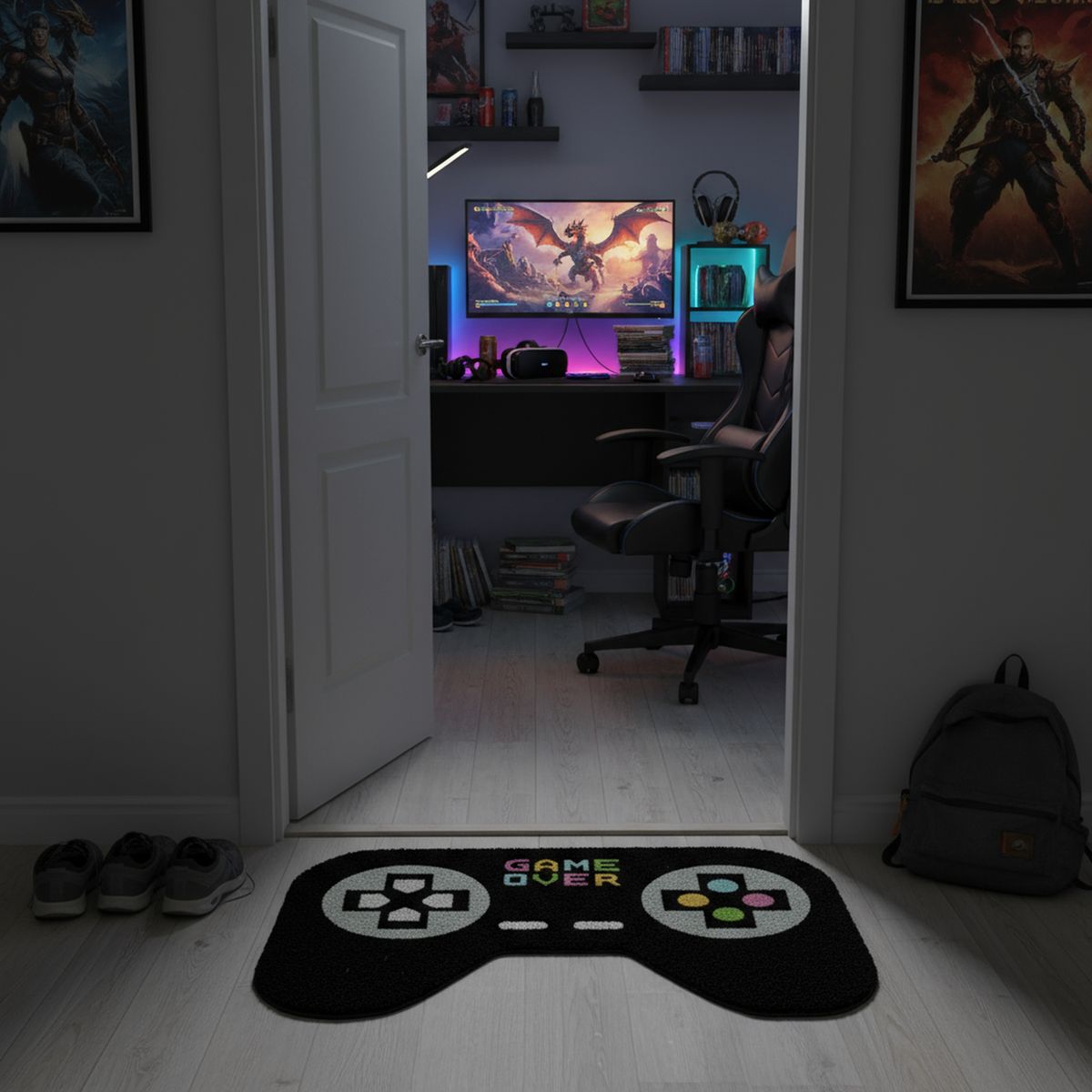 JUST HOME COLLECTION - Limpiapies Joyst 45x75 cm Coco Negro