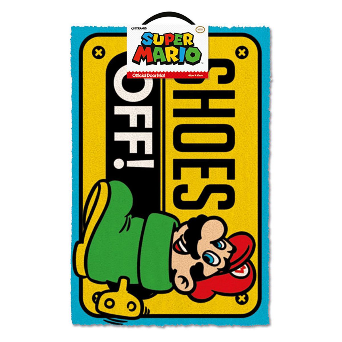 PYRAMID INTERNATIONAL - Limpiapiés Nin shoes off 40x60 cm Amarillo, rojo y verde