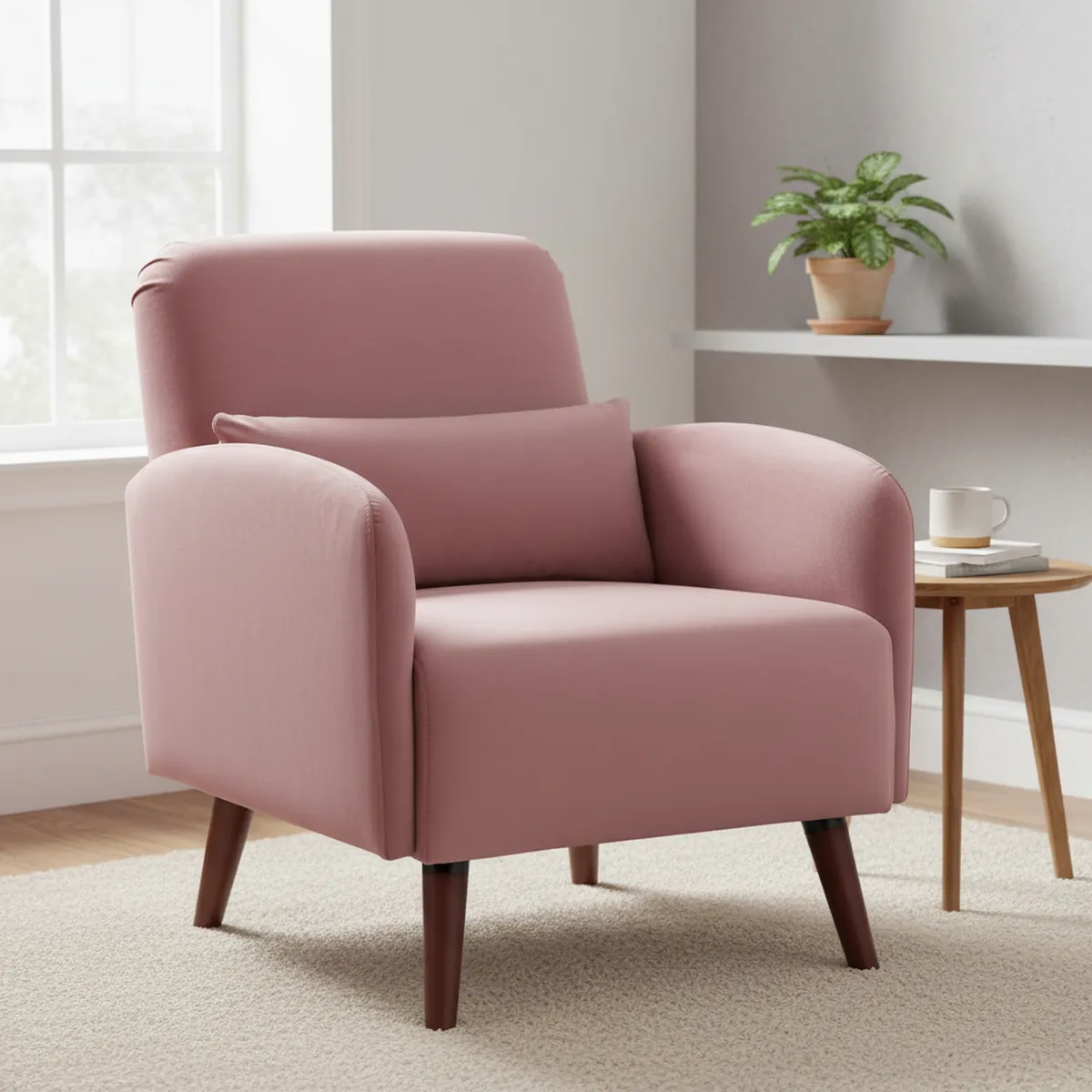 JUST HOME COLLECTION - Poltrona 1 cuerpo Liverpool 63x78.5x87 cm Rosado