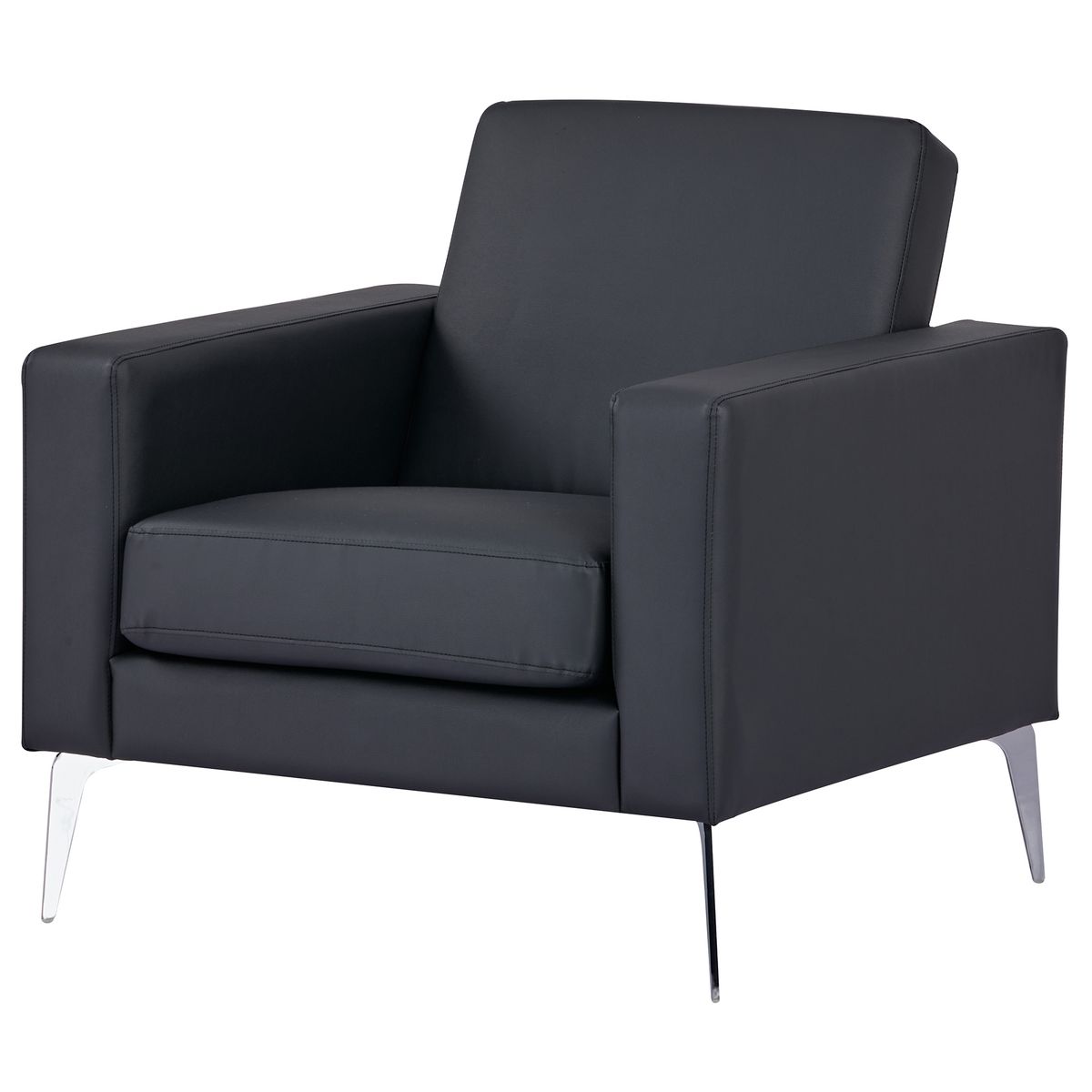 JUST HOME COLLECTION - Sofá 1 cuerpo Alexa 81x79x79 cm Negro