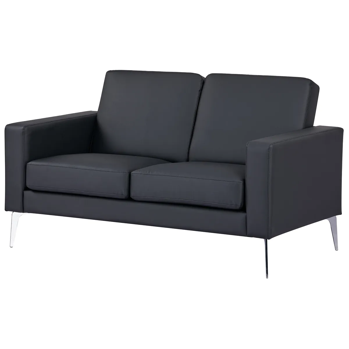 JUST HOME COLLECTION - Sofá 2 cuerpos Alexa 141x79x79 cm Negro