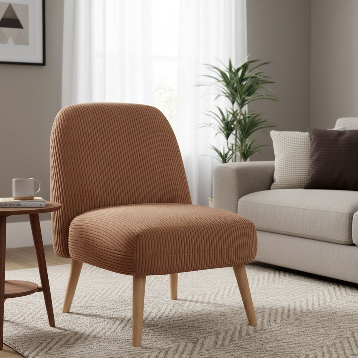 JUST HOME COLLECTION - Poltrona 1 cuerpo Bristol 62x78x89 cm Café