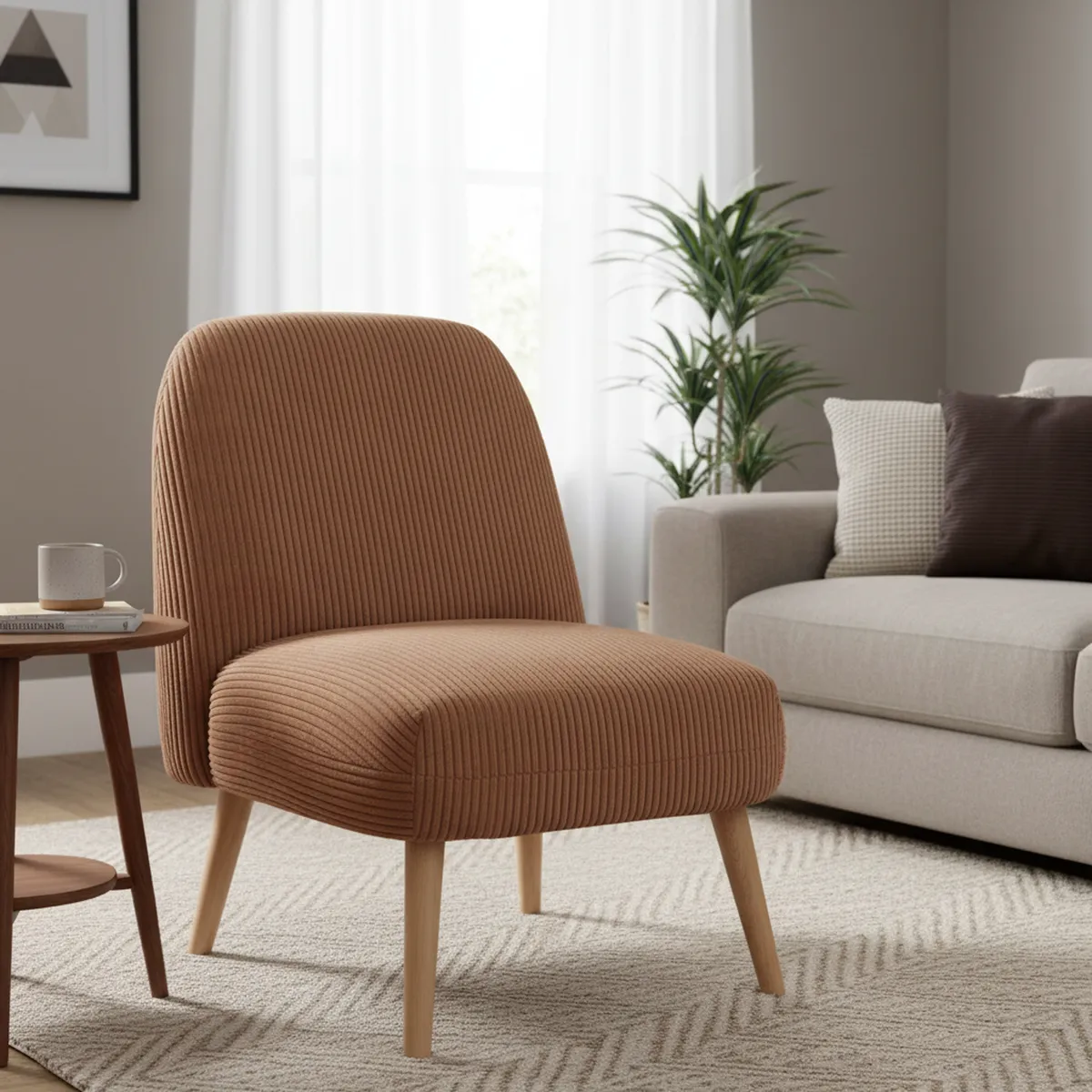 JUST HOME COLLECTION - Poltrona 1 cuerpo Bristol 62x78x89 cm Café