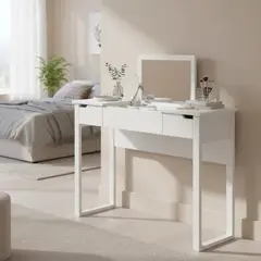 JUST HOME COLLECTION - Tocador 1 Cajón(es) Lucy 100x76x30 cm Blanco