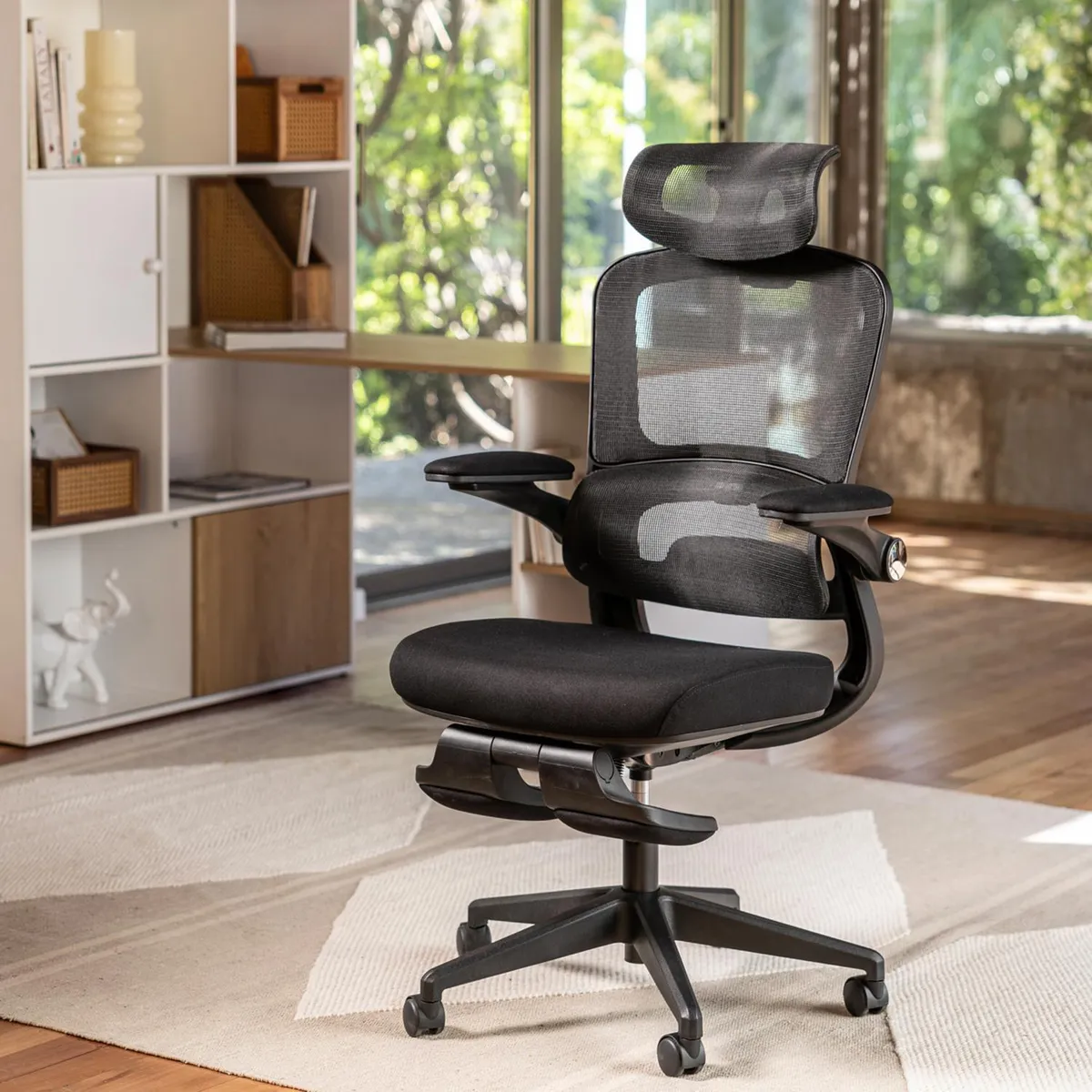 JUST HOME COLLECTION - Silla Escritorio Ergonómica Ejecutiva Mendoza Negro