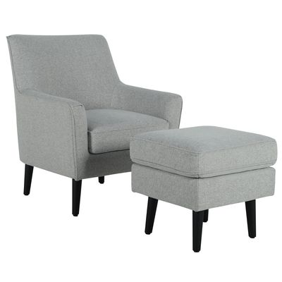 Imagen 2 del producto Poltrona Sitial + Banqueta 77x92x83 cm Gris