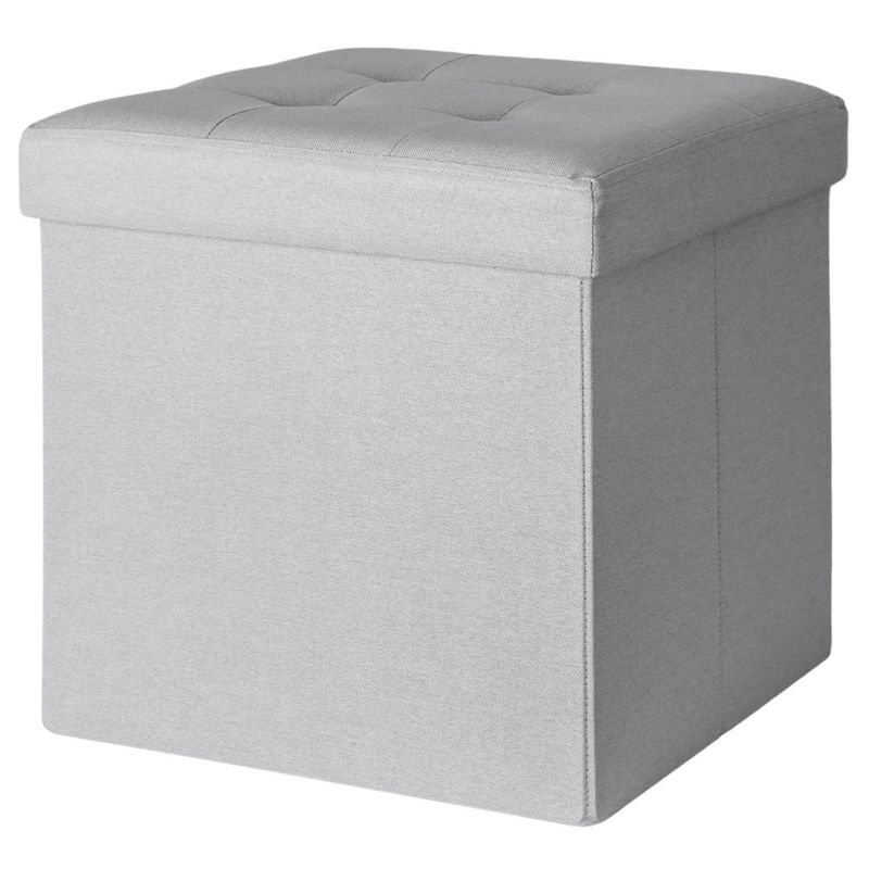 JUST HOME COLLECTION - Pouf plegable beige 38x38x38 cm
