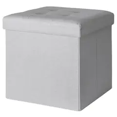 JUST HOME COLLECTION - Pouf plegable beige 38x38x38 cm