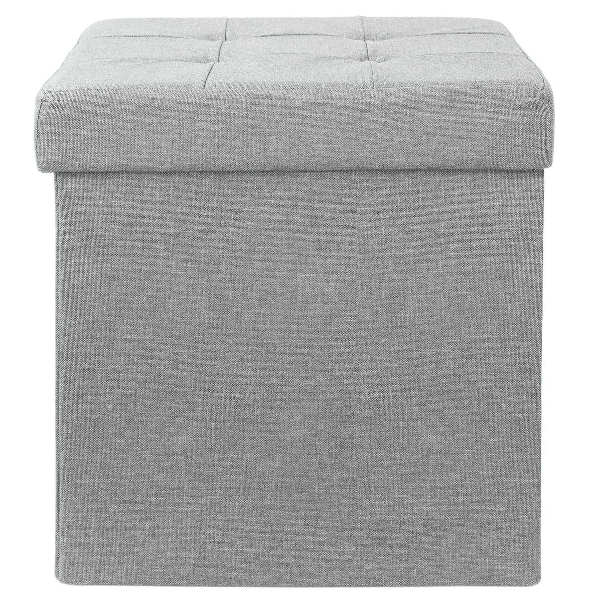 JUST HOME COLLECTION - Pouf plegable 38x38x38 cm Gris Claro