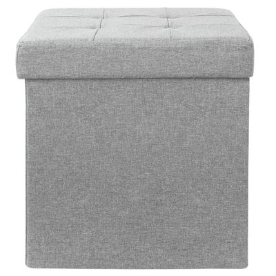Imagen 2 del producto Pouf plegable 38x38x38 cm Gris Claro