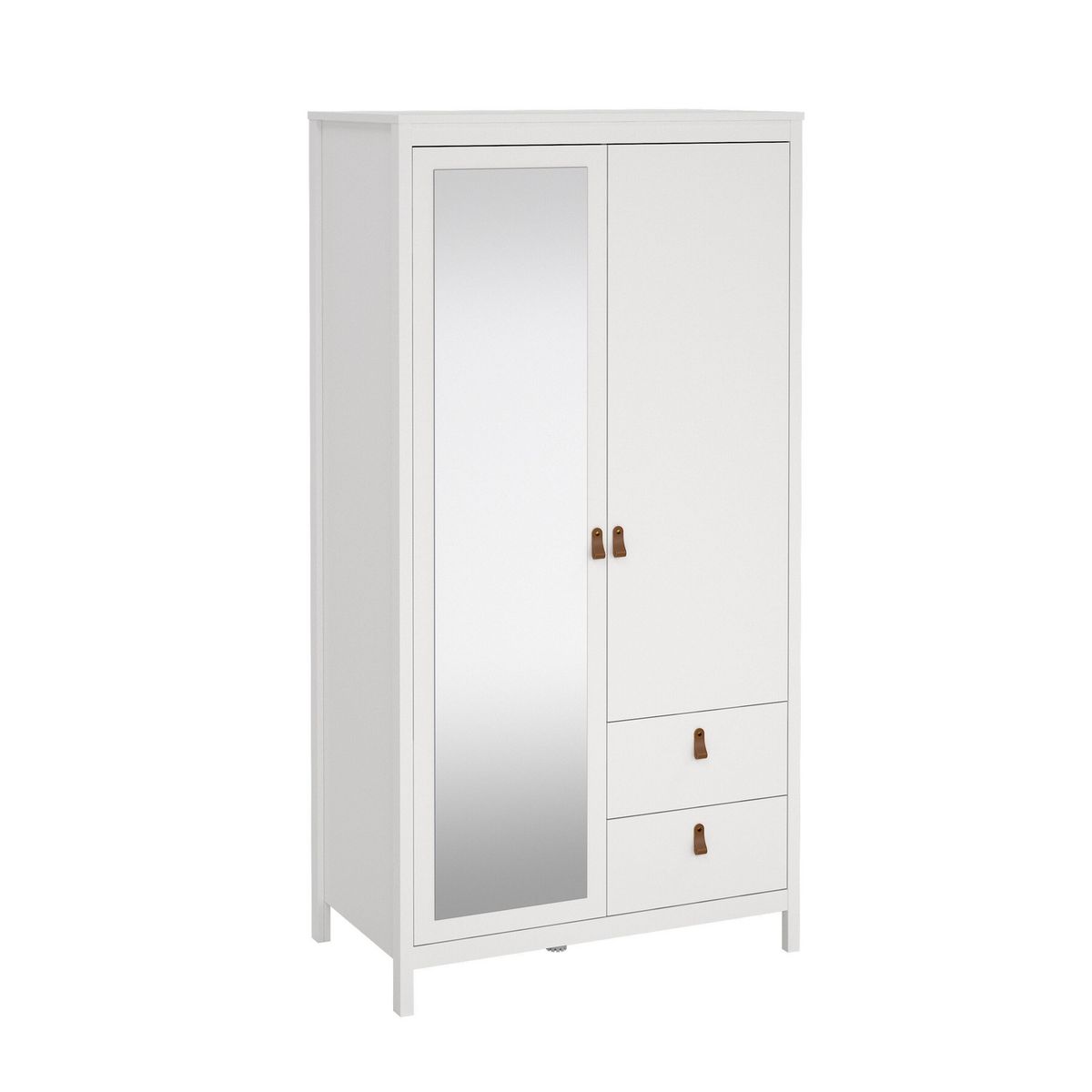 TVILUM - Closet 2 Puerta(s) 2 Cajón(es) 5 Repisa(s) 102.3x199x58.4 cm Blanco