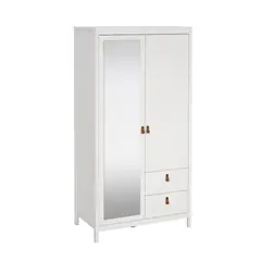 TVILUM - Closet 2 Puerta(s) 2 Cajón(es) 5 Repisa(s) 102.3x199x58.4 cm Blanco