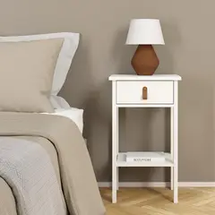 TVILUM - Cómoda 1 Cajón(es) Madrid 40x70.1x34.2 cm Blanco