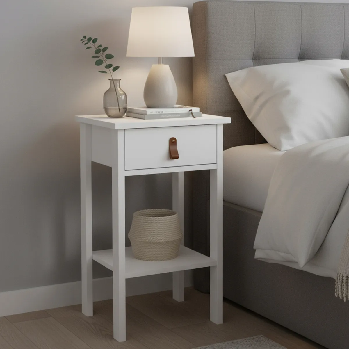 TVILUM - Cómoda 1 Cajón(es) Madrid 40x70.1x34.2 cm Blanco