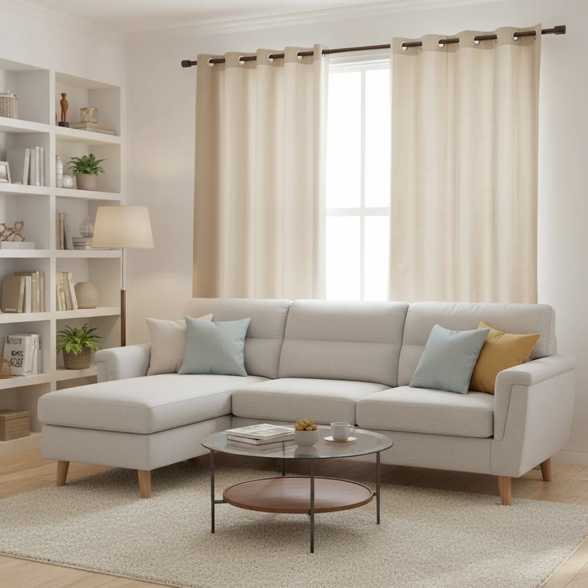 JUST HOME COLLECTION - Sofá 3 cuerpos Avery 197.5x92x135 cm Beige