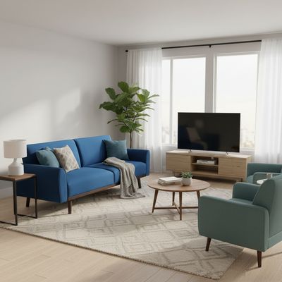 Imagen 2 del producto Futón Cama 3 cuerpos Norwich 209x83x86 cm Azul