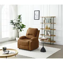 JUST HOME COLLECTION - Sillón Reclinable 1 cuerpo Bishop 91x95x106 cm Café