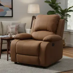 JUST HOME COLLECTION - Sillón Reclinable 1 cuerpo Bishop 91x95x106 cm Café