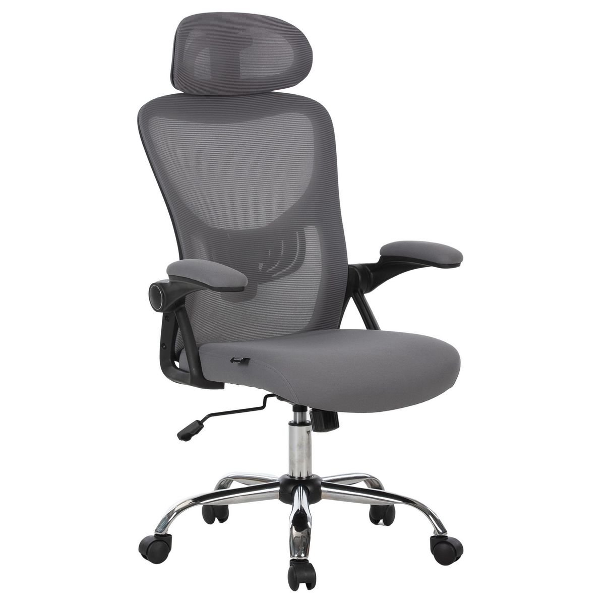 JUST HOME COLLECTION - Silla Escritorio Malla Kristen Gris