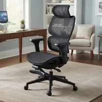 Silla Escritorio Ergonómica Reposapiés Belisa Negro