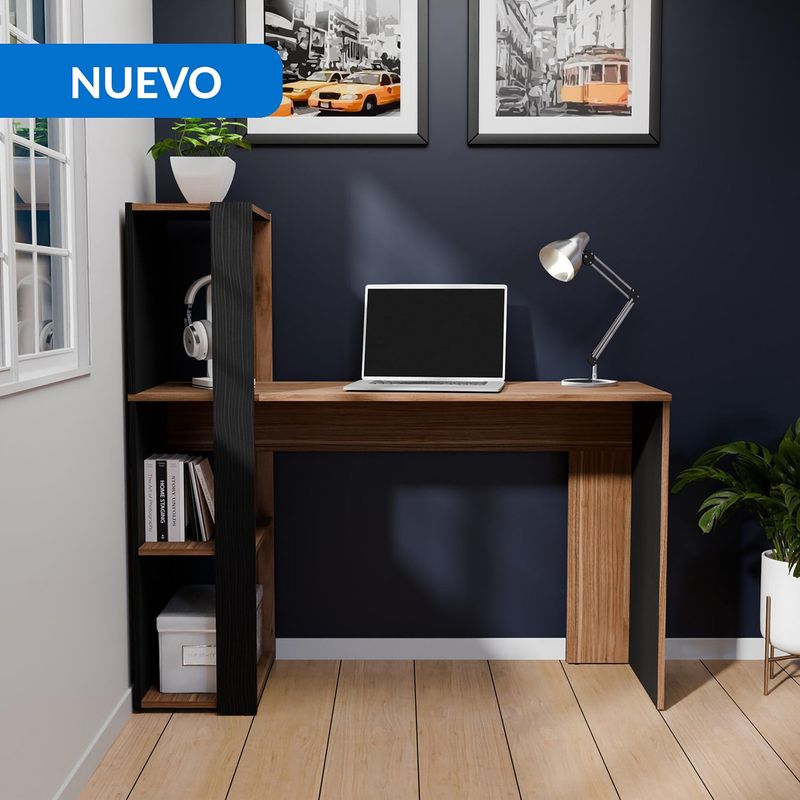 JUST HOME COLLECTION - Escritorio Lola Gales / Negro 120.9x115.1x42.2 cm