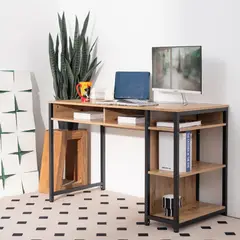 JUST HOME COLLECTION - Escritorio Moloo Madera/Negro 120x75x60 cm
