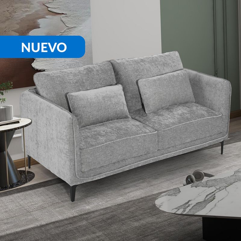 JUST HOME COLLECTION - Sofá 2 cuerpos Makula 160x88x84 cm Gris
