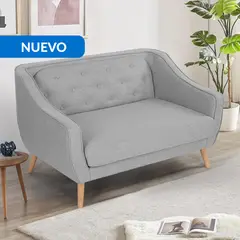 JUST HOME COLLECTION - Sofá 2 cuerpos Gaspare 131.5x78x84 cm Gris