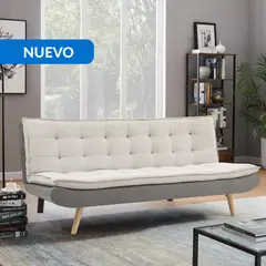 JUST HOME COLLECTION - Futón Falun Beige/Gris 185x100x82 cm