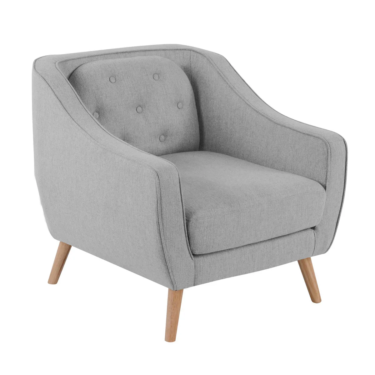 JUST HOME COLLECTION - Sofá 1 cuerpo Gaspare 79x78x84 cm Gris