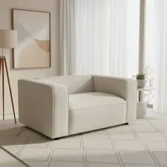 JUST HOME COLLECTION - Sofá 1 cuerpo Anaiel 128x64x94 cm Beige