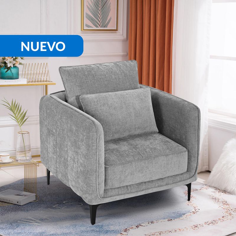 JUST HOME COLLECTION - Sofá 1 cuerpo Makula 82x88x84 cm Gris
