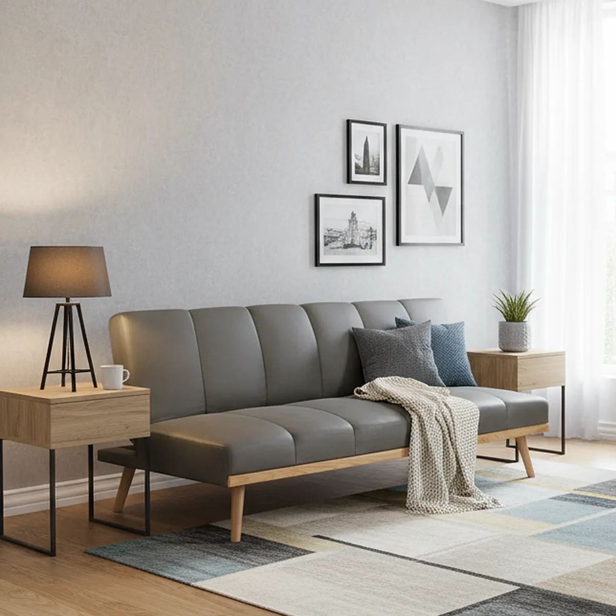 JUST HOME COLLECTION - Futón Madan Gris 175x85x77 cm