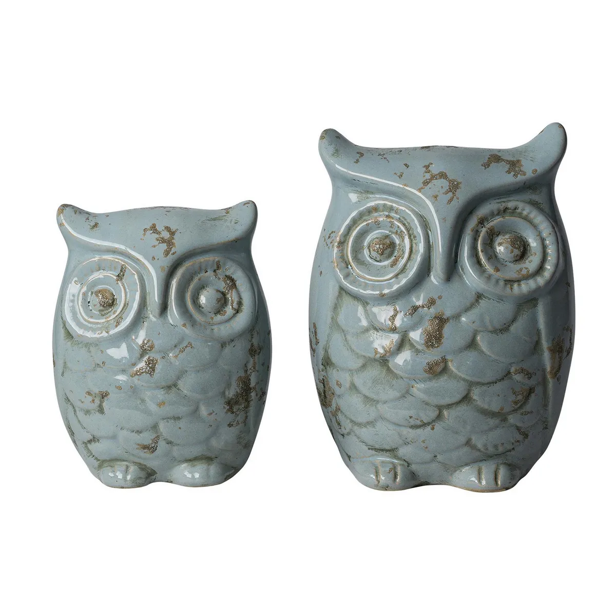 JUST HOME COLLECTION - Búho Decorativo 17 cm Azul